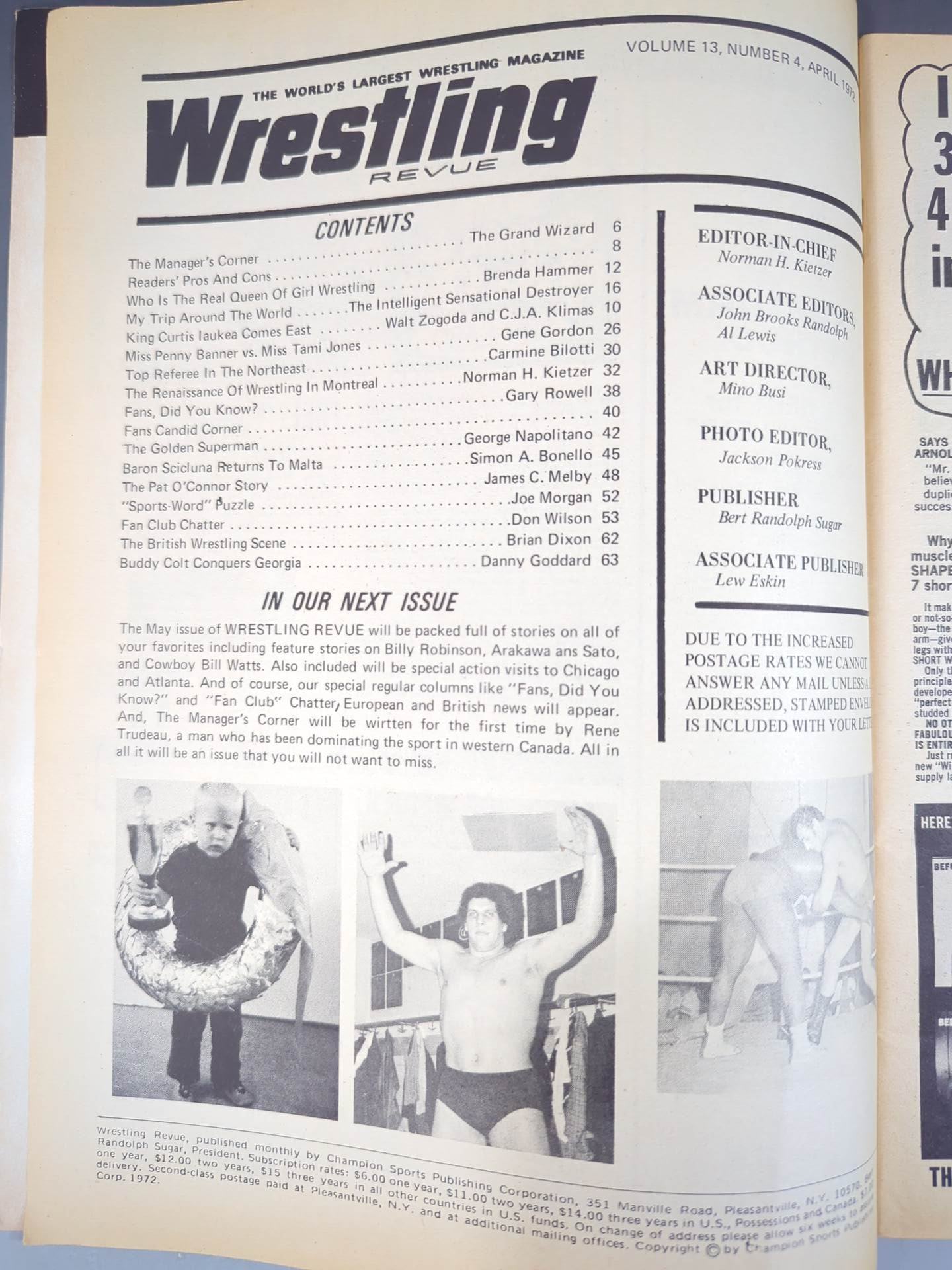 Wrestling REVUE April 1972 issue