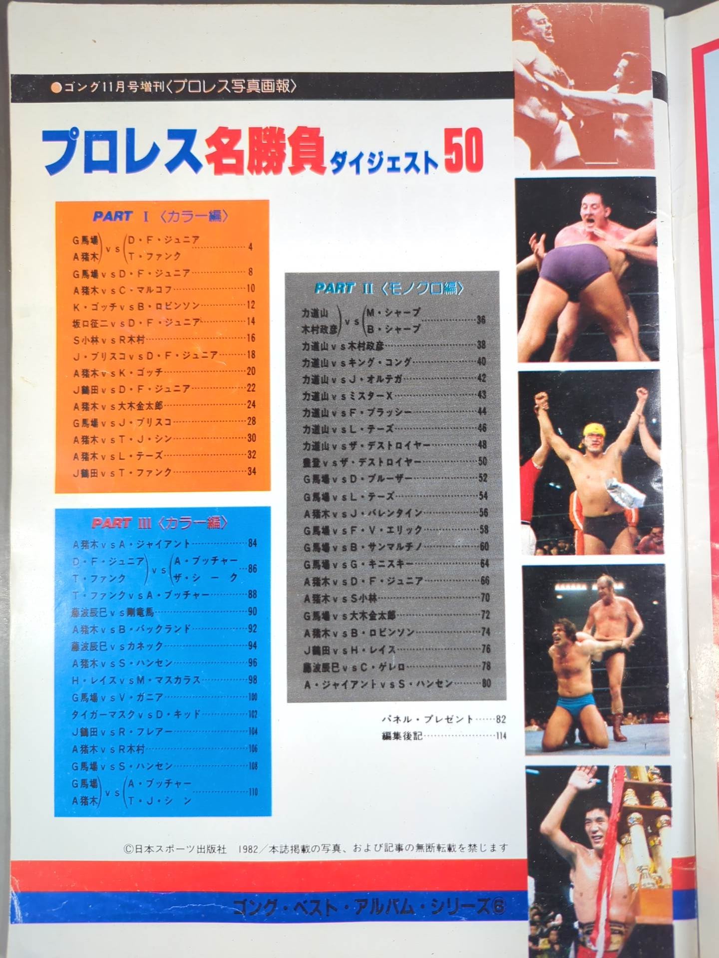 Gong Special Issue Pro Wrestling Famous Game DIGEST50 ~ Gong Best Album Series (6) ~
