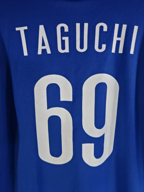 【hand signed autograph】 Taguchi Ryusuke Taguchi Japan Dry T-Shirt (1) (Blue)