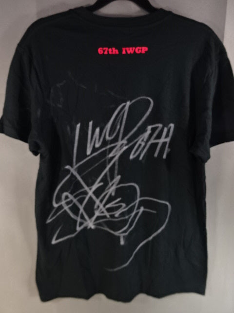 【hand signed autograph】 Hiroshi Tanahashi C T-shirt
