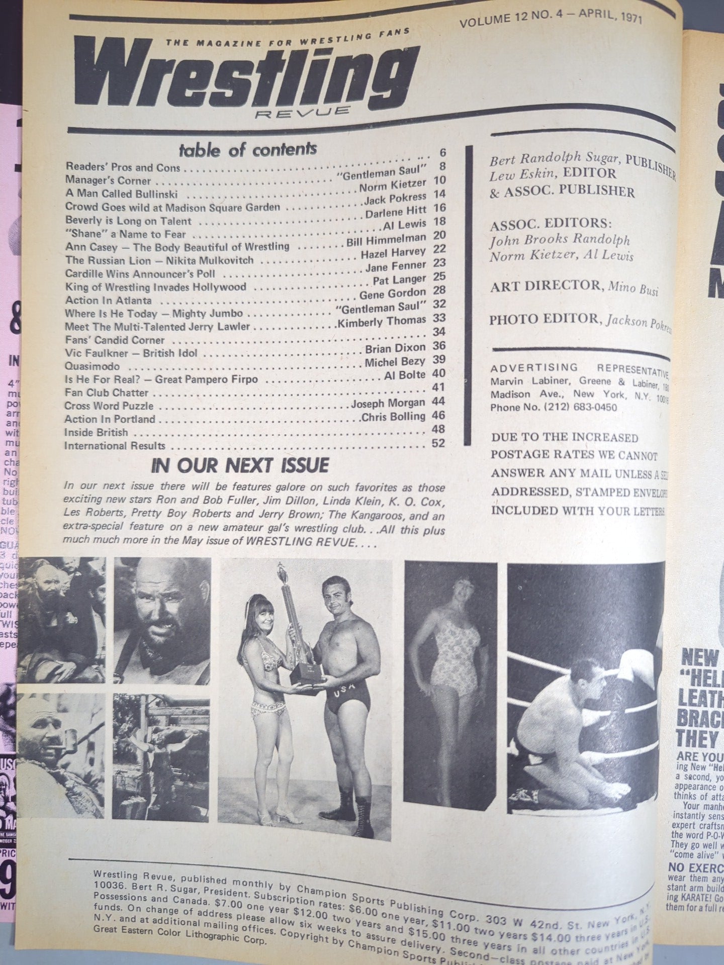 Wrestling REVUE April 1971 issue