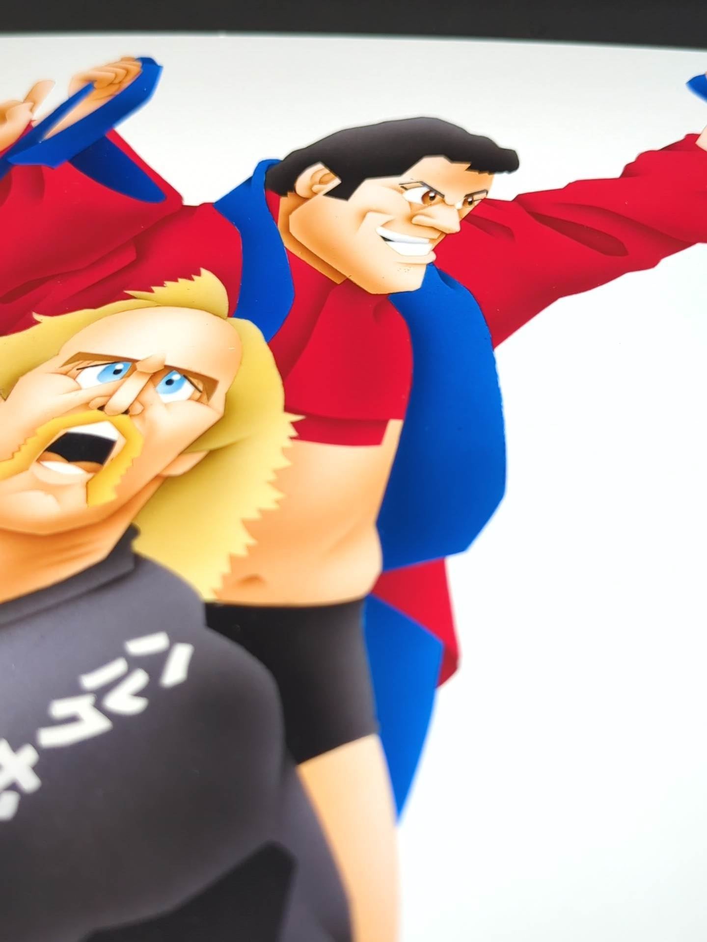 ★ Nagatoshi Sakai Original artwork ★ "IWGP" Antonio Inoki & Hulk Hogan