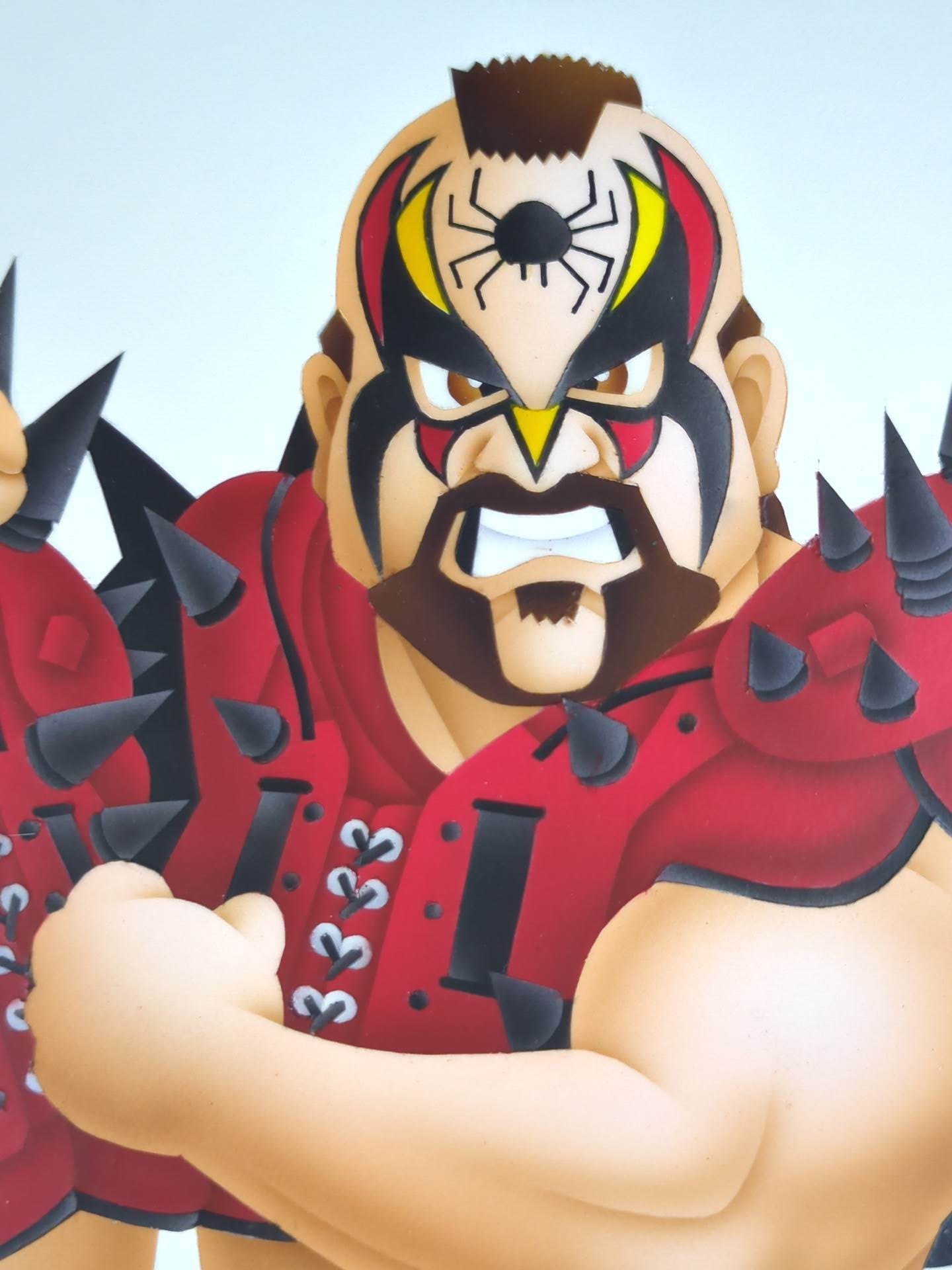 ★ Nagatoshi Sakai Original art work ★ "Runaway Warrior" The Road Warriors (Hawk & Animal)