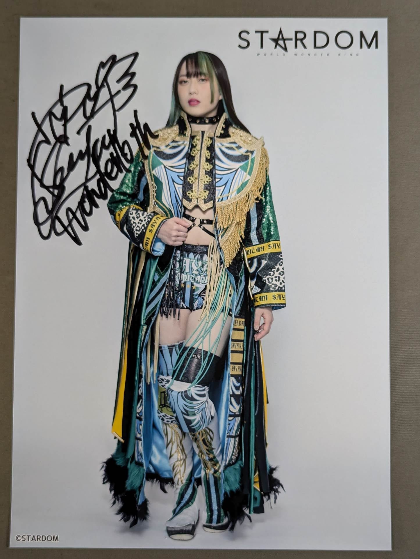 上谷沙弥 直筆サイン入り スターダムポートレート(S-3)