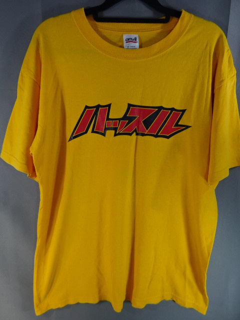 ハッスル ロゴ Tシャツ①(オレンジ)
