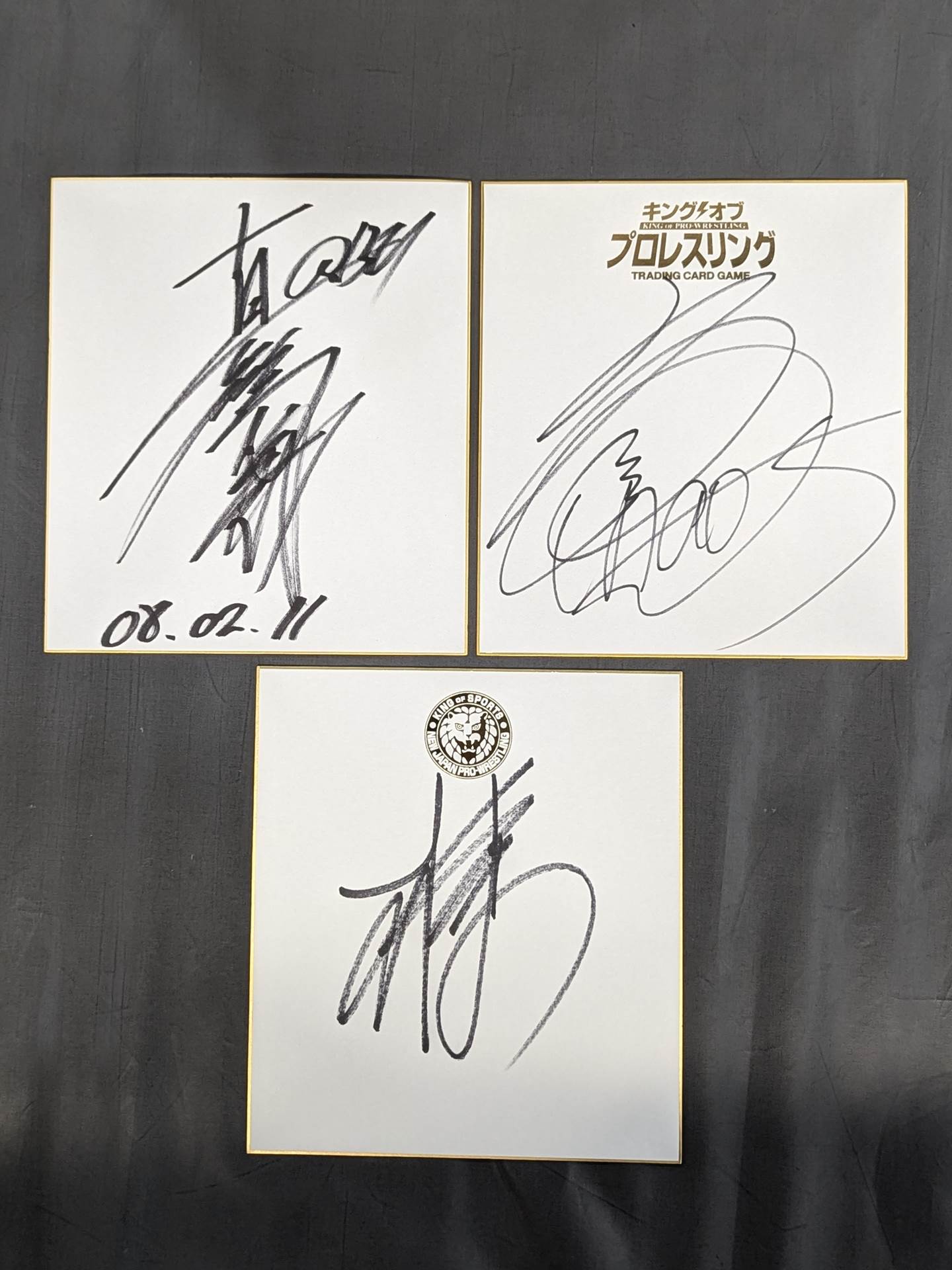 ★KING OF SPORTS★ 新日本プロレス サイン色紙セット③