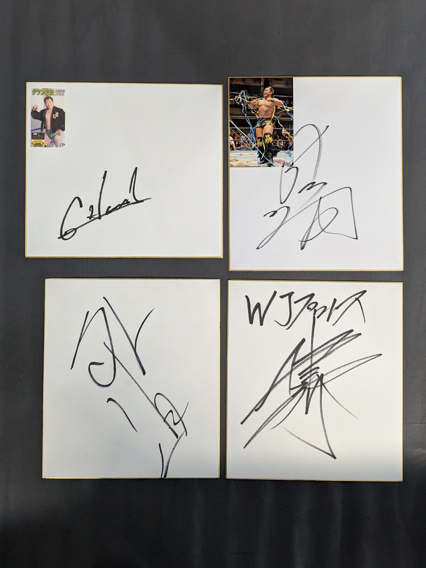 国内プロレスラー サイン色紙セット⑥
