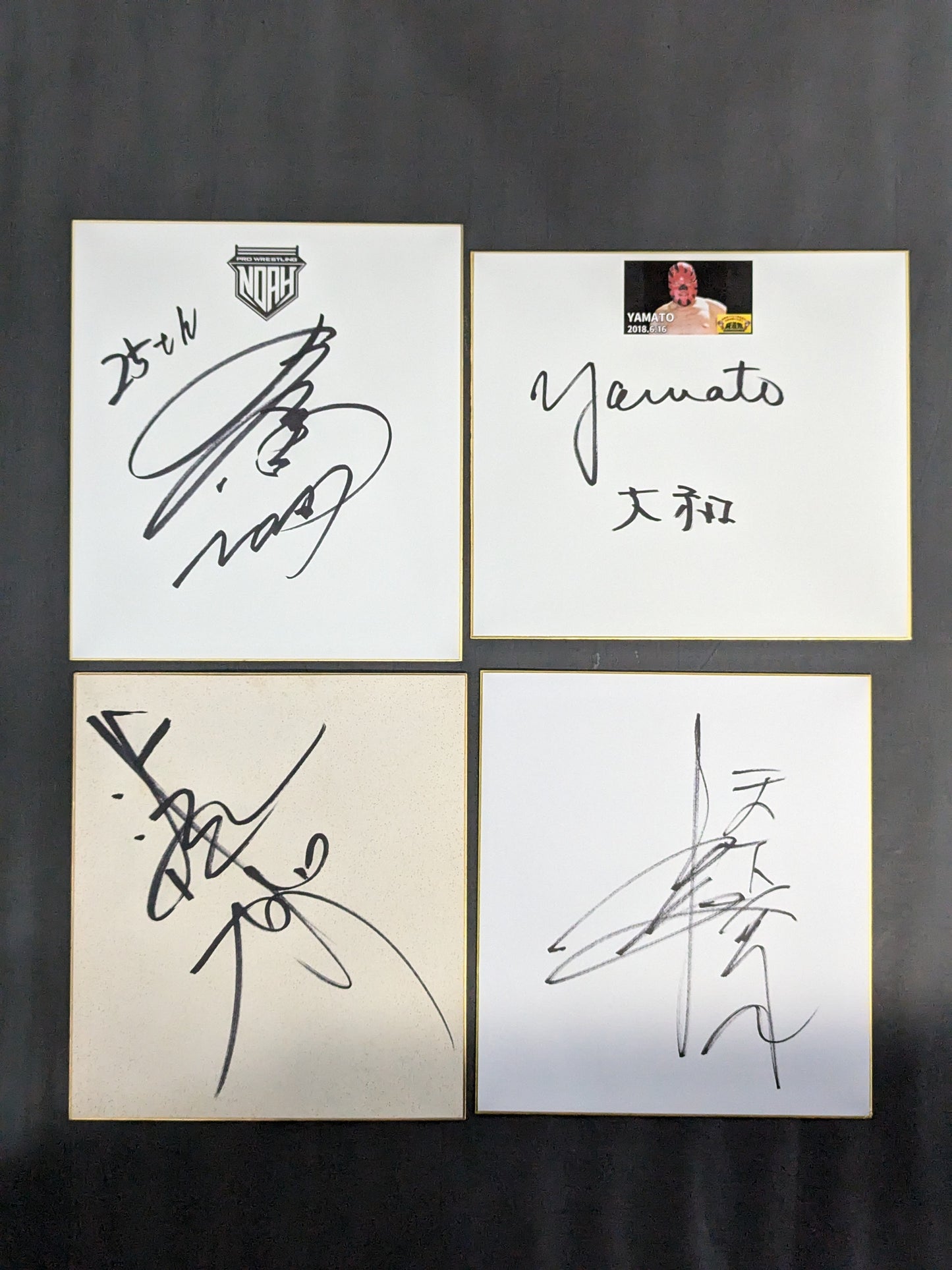 国内プロレスラー サイン色紙セット⑥