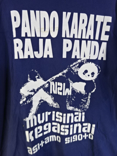 Andreza Giant Panda PANDA KARATE RAJA PANDA T-Shirt (1) (Navy)