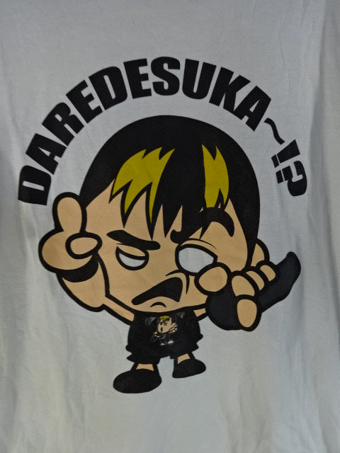 TAKAみちのく DAREDESUKA~!? イラストTシャツ①(ホワイト)