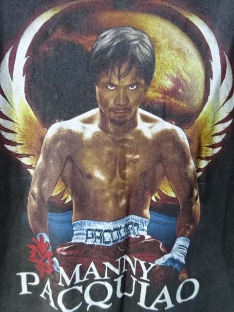 マニー・パッキャオ ピクチャー Tシャツ③(ブラック)