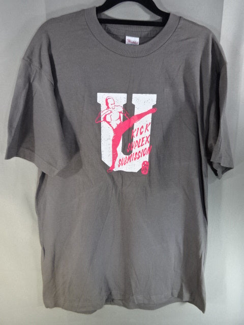 山崎一夫 KICK SUPLEX SUBMISSION MASTER Tシャツ②(チャコール)