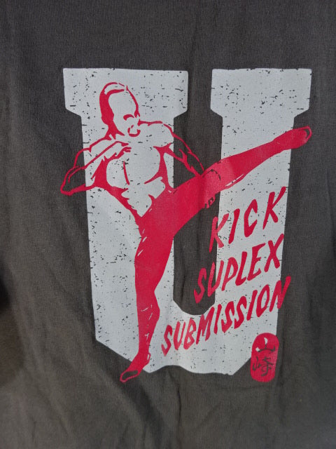 Kazuo Yamazaki KICK SUPLEX SUBMISSION MASTER T-shirt (2) (Charcoal)
