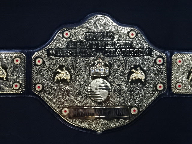 ★ Masahiro Chono hand signed autograph ★ World Heavyweight Championship Belt