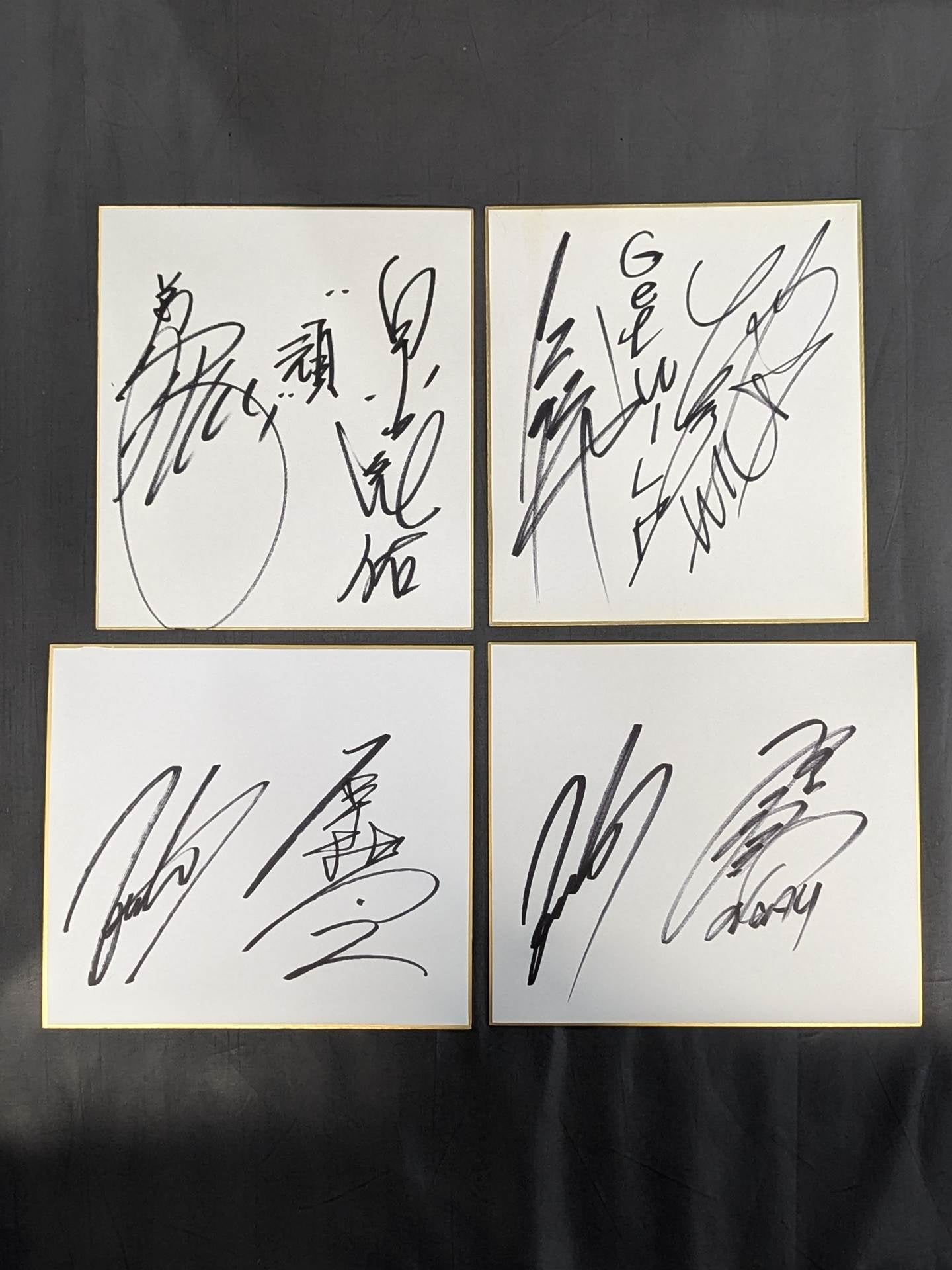 国内プロレスラー 寄せ書きサイン色紙セット