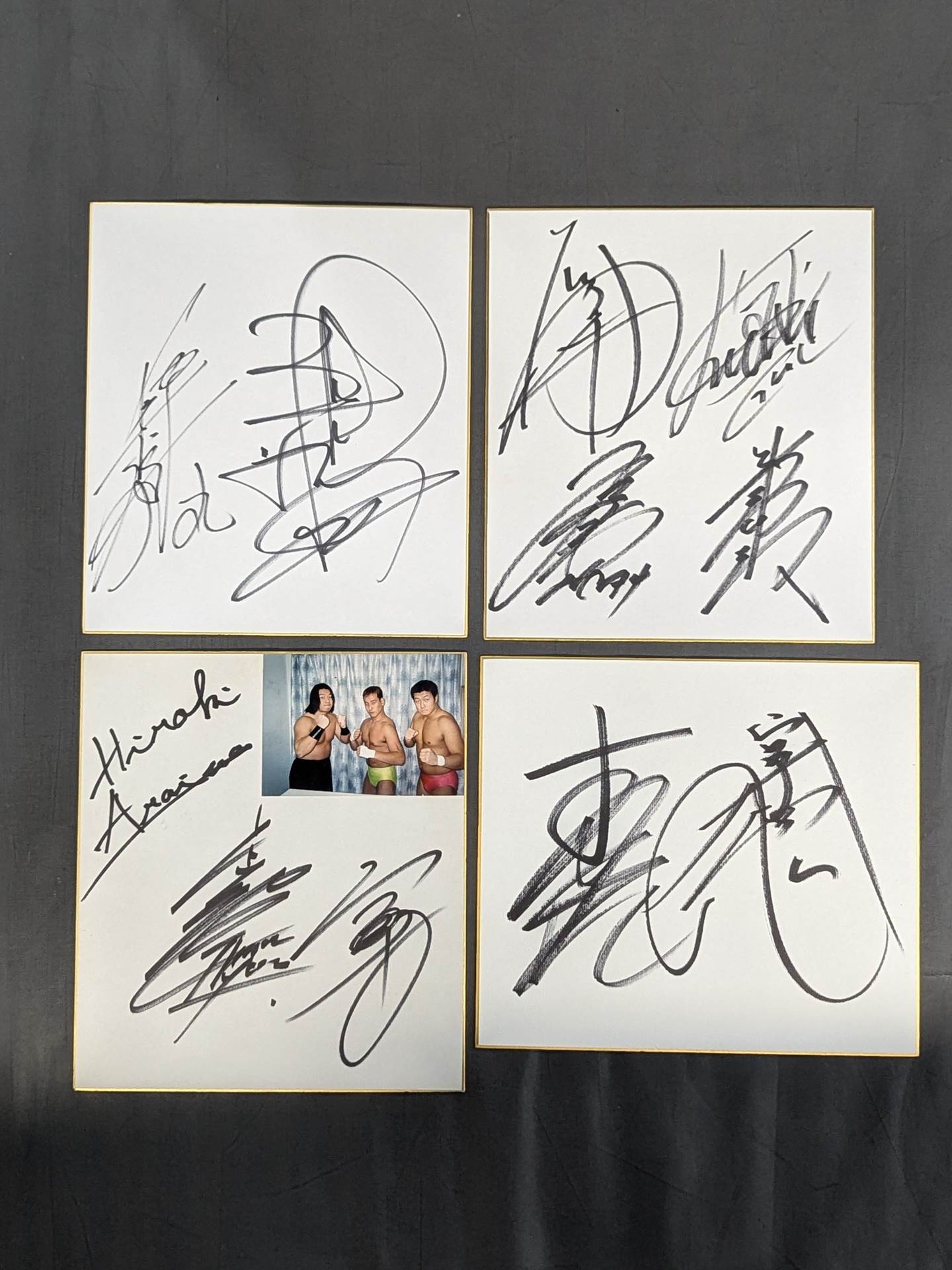 国内プロレスラー 寄せ書きサイン色紙セット