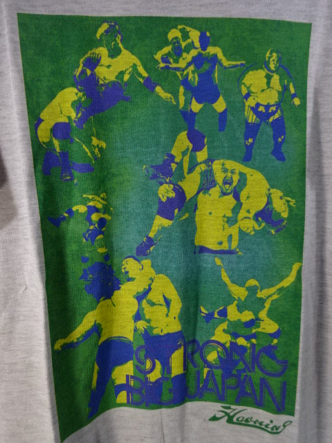 Big Japan Pro Wrestling ×HAOMING Collaboration T-shirt (1) (gray)