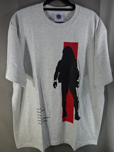 Minoru Suzuki RED LINE Oatmeal T-Shirt (2) (Gray)