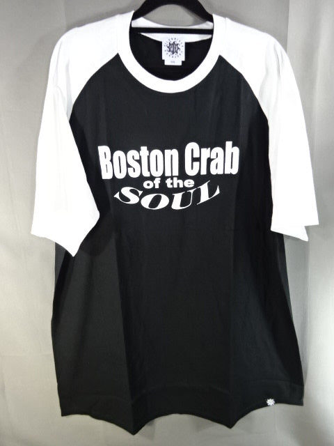Boston Crab of the SOUL ラグランTシャツ①(ブラック×ホワイト)