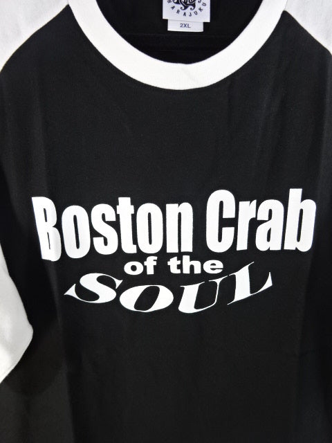 Boston Crab of the SOUL Raglan T-Shirt (1) (Black× White)