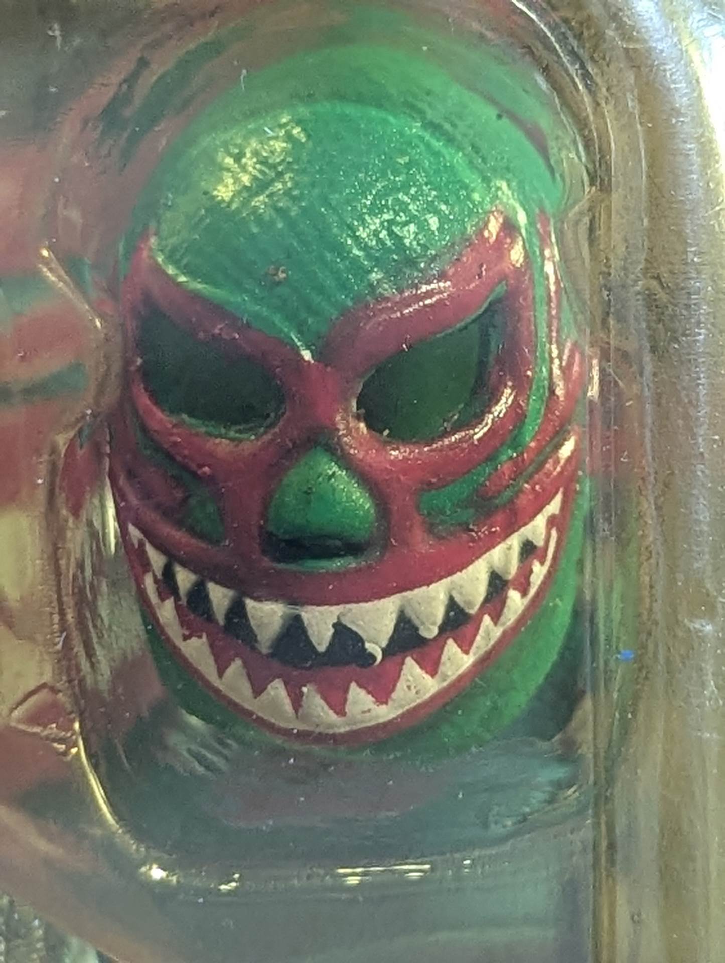 Mil Mascaras (with black trade, green shark mouth, IWA belt)