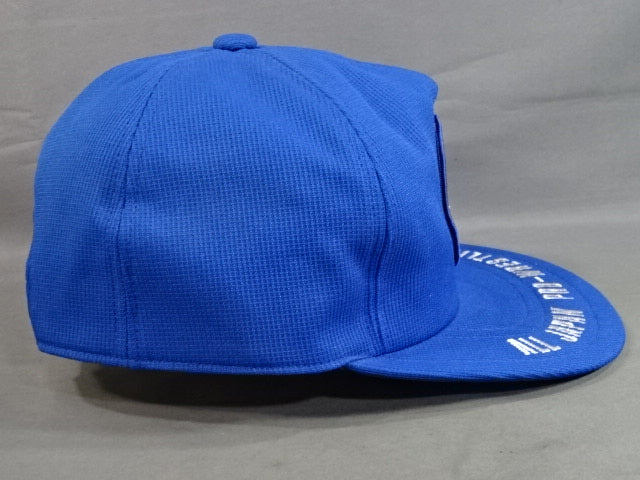 【Giant Baba hand signed autograph 】All day Pro Wrestling Logo Patch Cap (1) (Blue)
