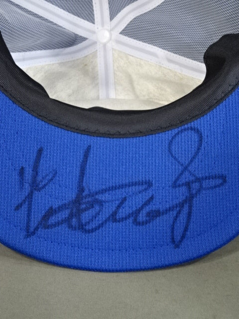 【Giant Baba hand signed autograph 】All day Pro Wrestling Logo Patch Cap (1) (Blue)