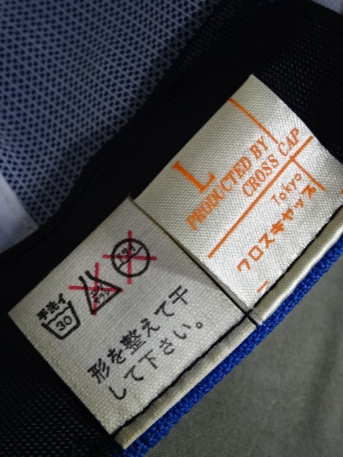 【Giant Baba hand signed autograph 】All day Pro Wrestling Logo Patch Cap (1) (Blue)