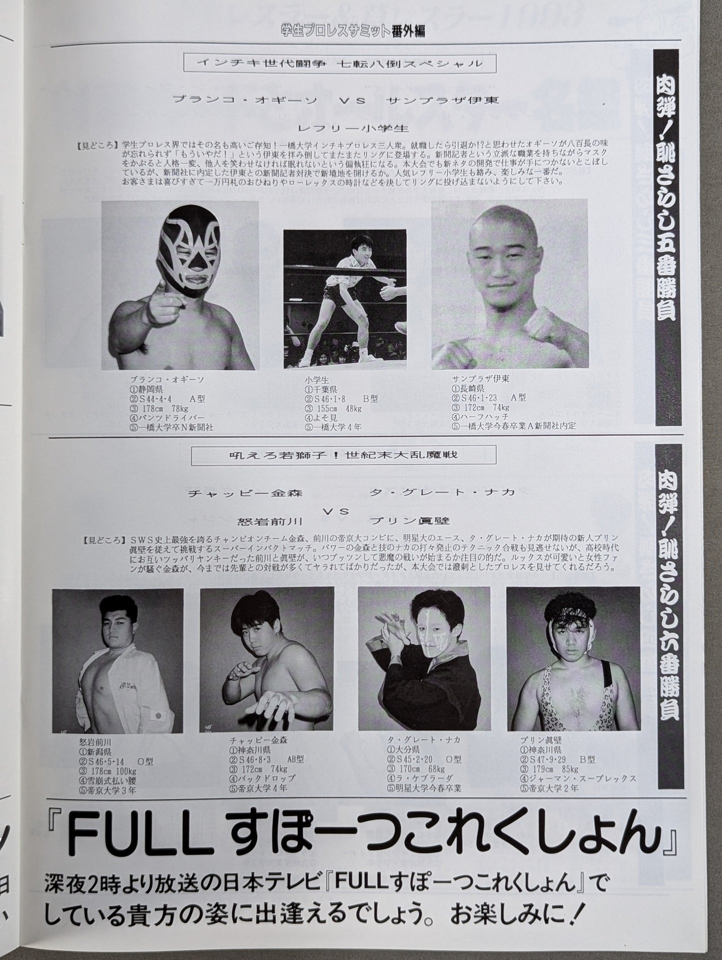 93 Student Pro Wrestling Summit Extra Edition