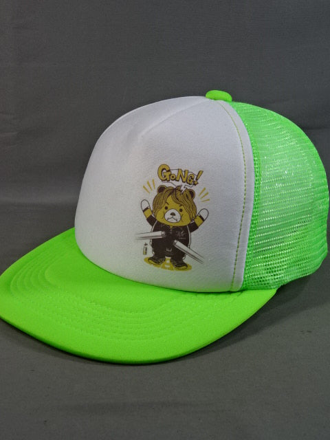 マックベアー メッシュキャップ①(ホワイト×ライトグリーン)