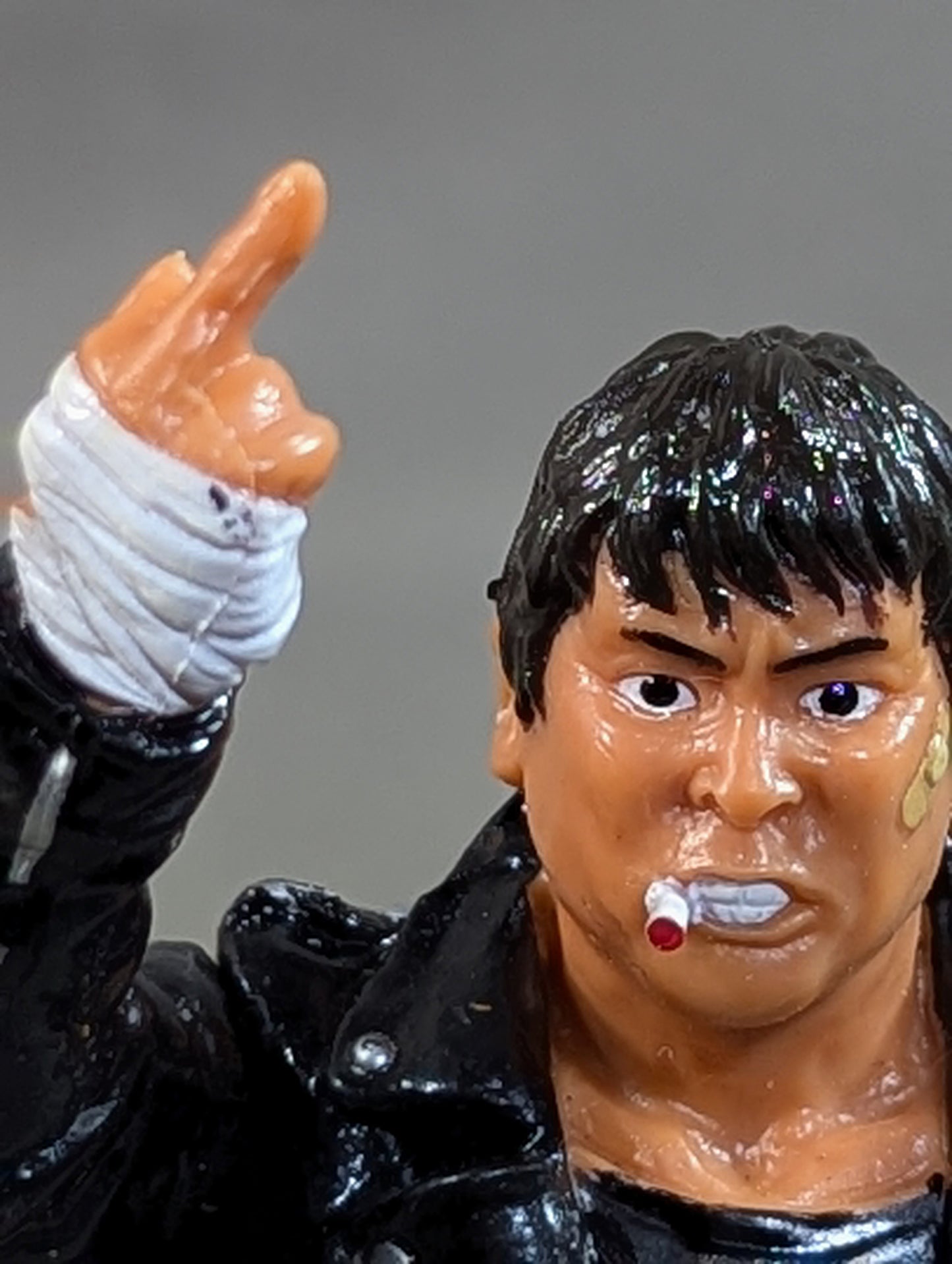 Atsushi Onita (black shirt, leather jacket)