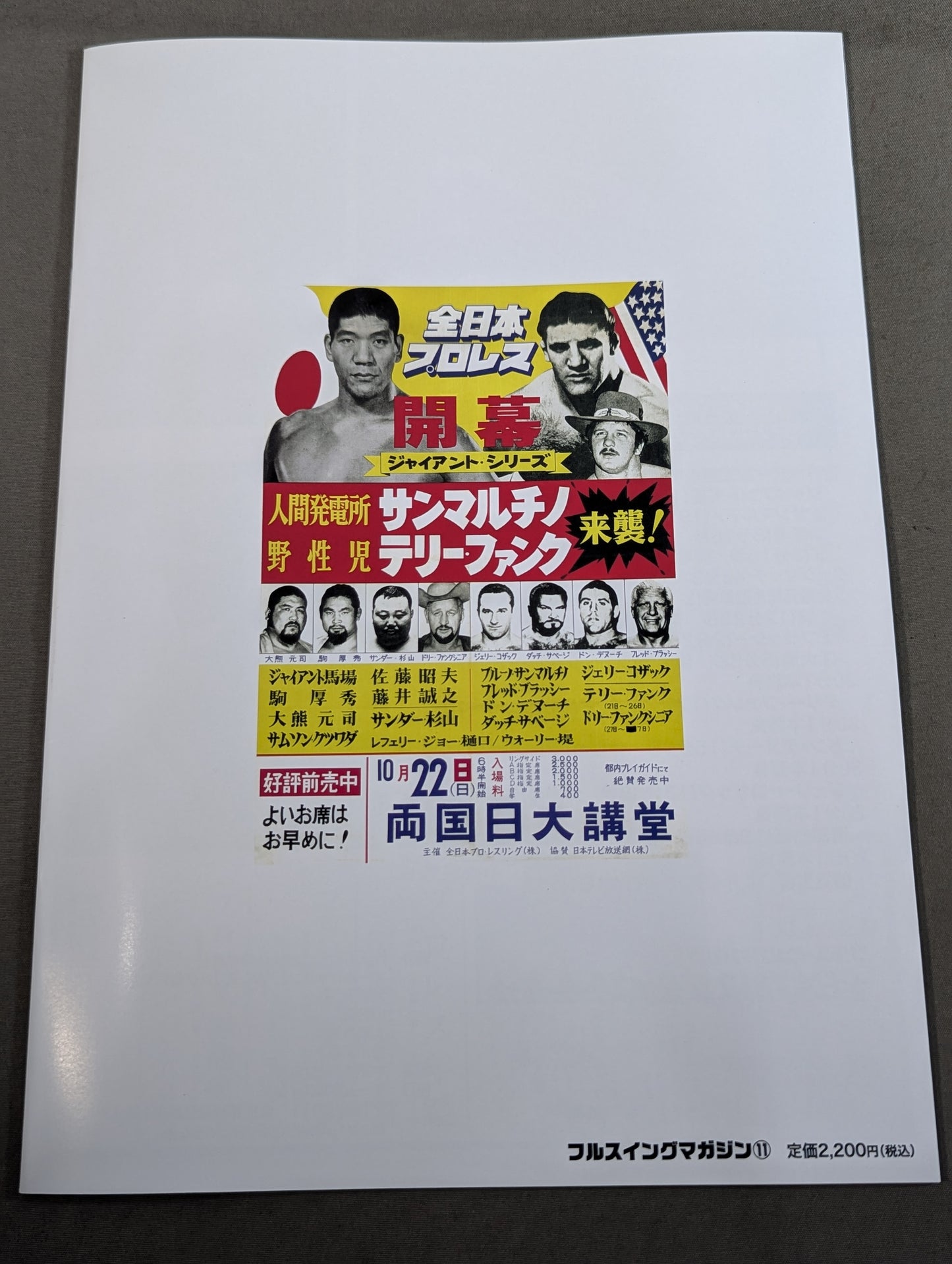 フルスイングマガジン第11弾 全日本プロレス旗揚げスターターキッド