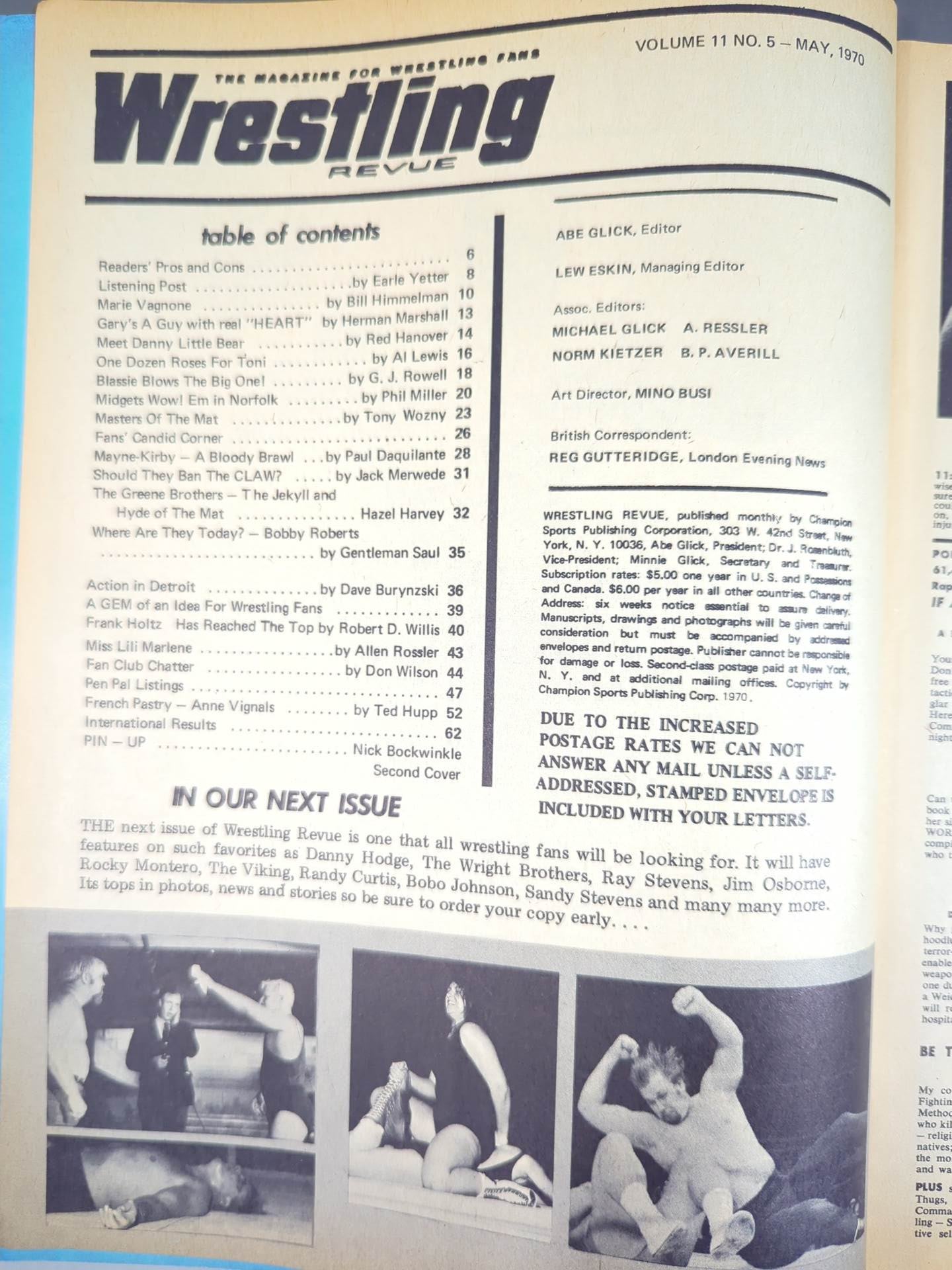 ★日本語解説付★ Wrestling REVUE 1970年5月号
