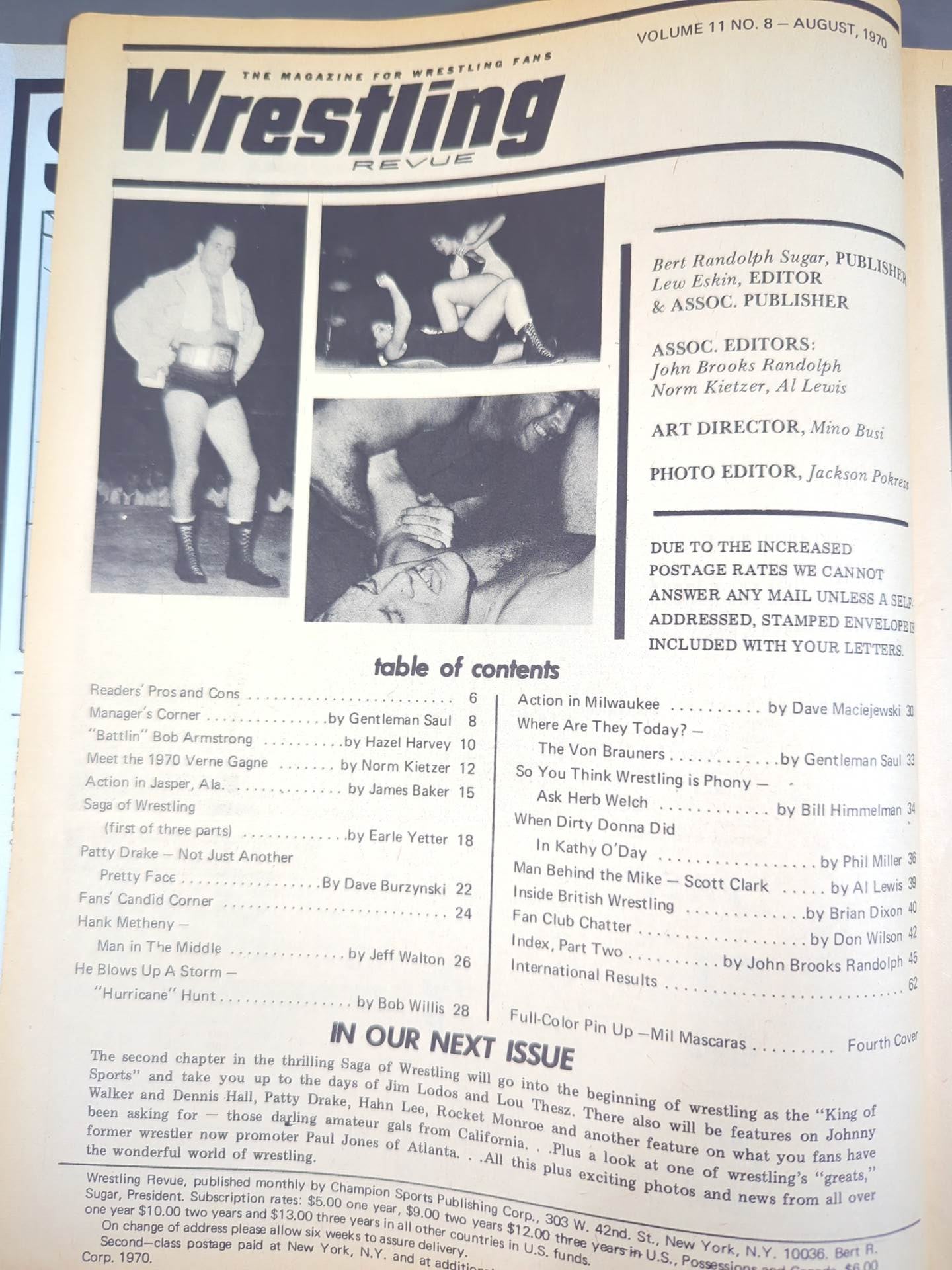 Wrestling REVUE 1970年8月号