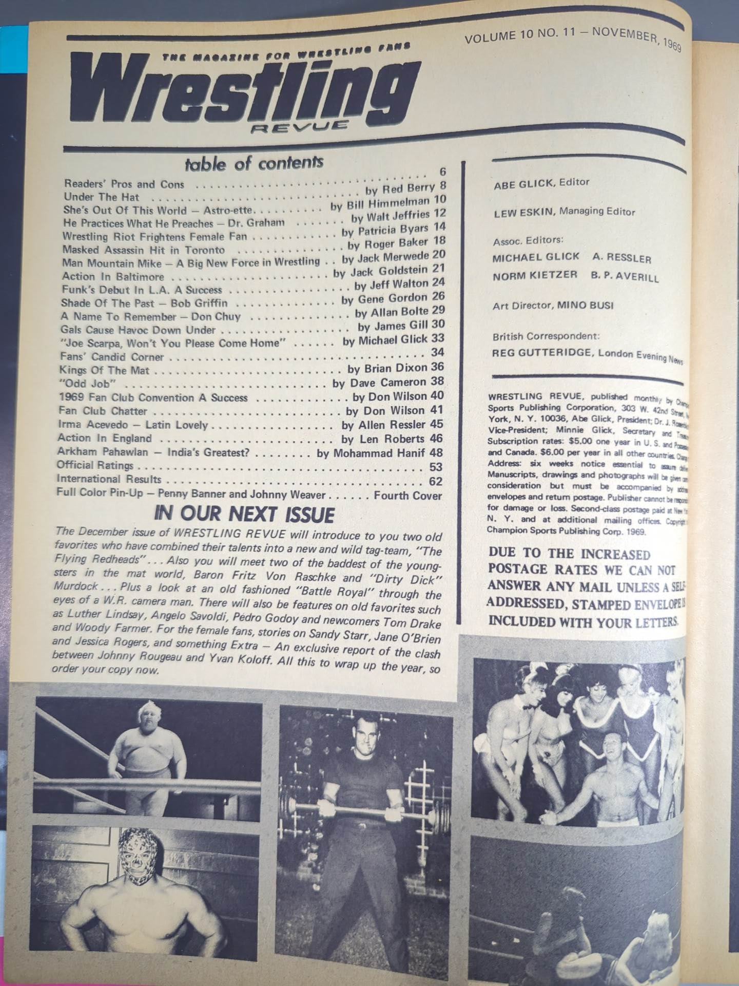 ★日本語解説付★ Wrestling REVUE 1969年11月号