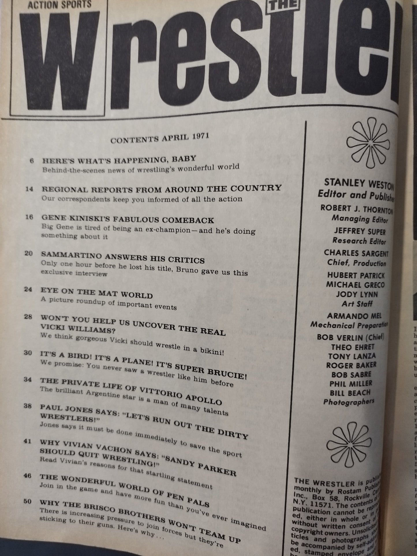 THE Wrestler 1971年4月号