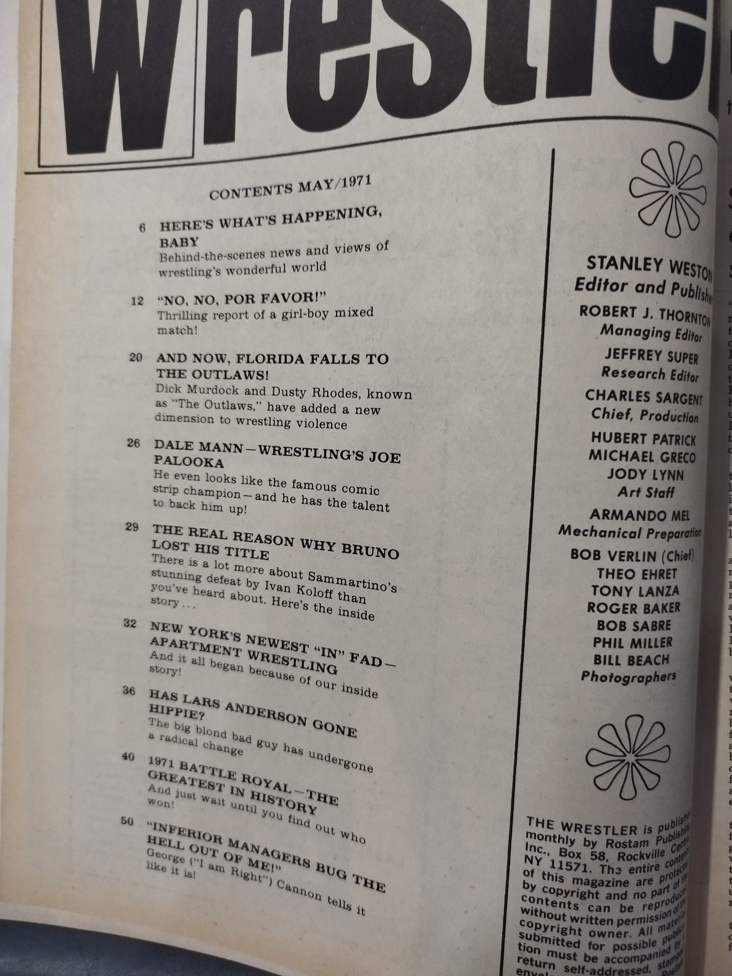 THE Wrestler 1971年5月号
