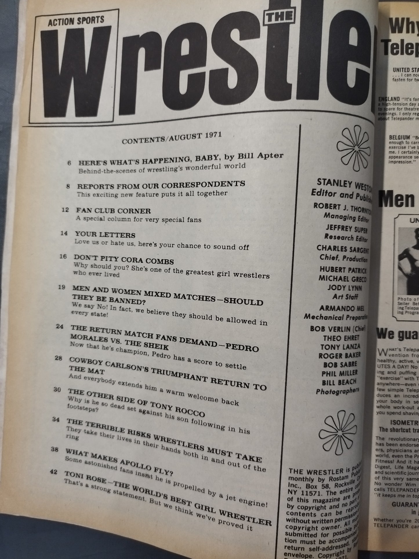 THE Wrestler 1971年8月号