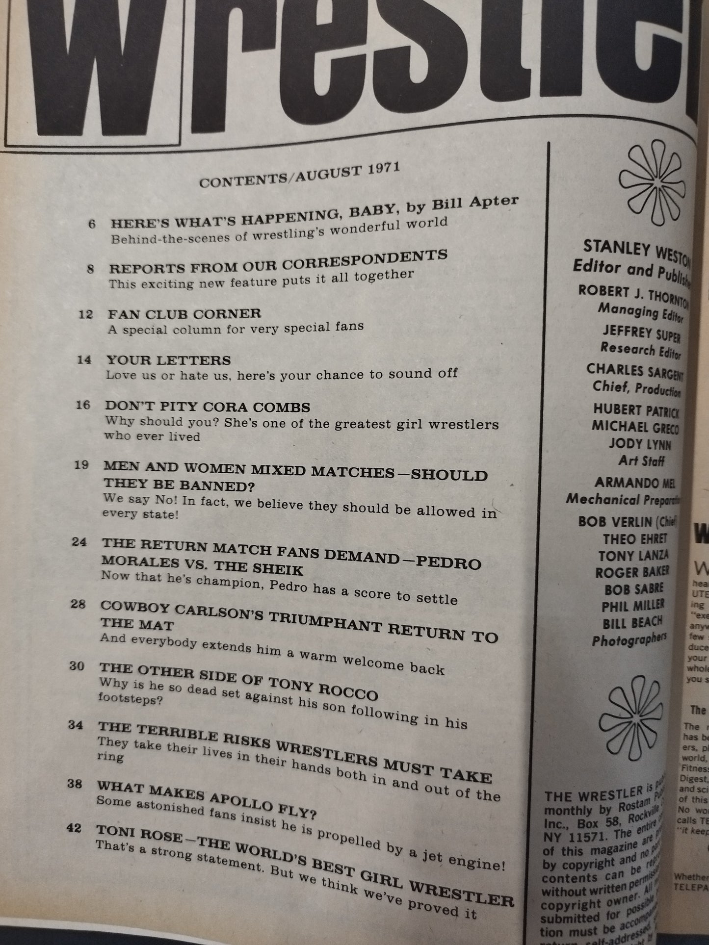 THE Wrestler 1971年8月号