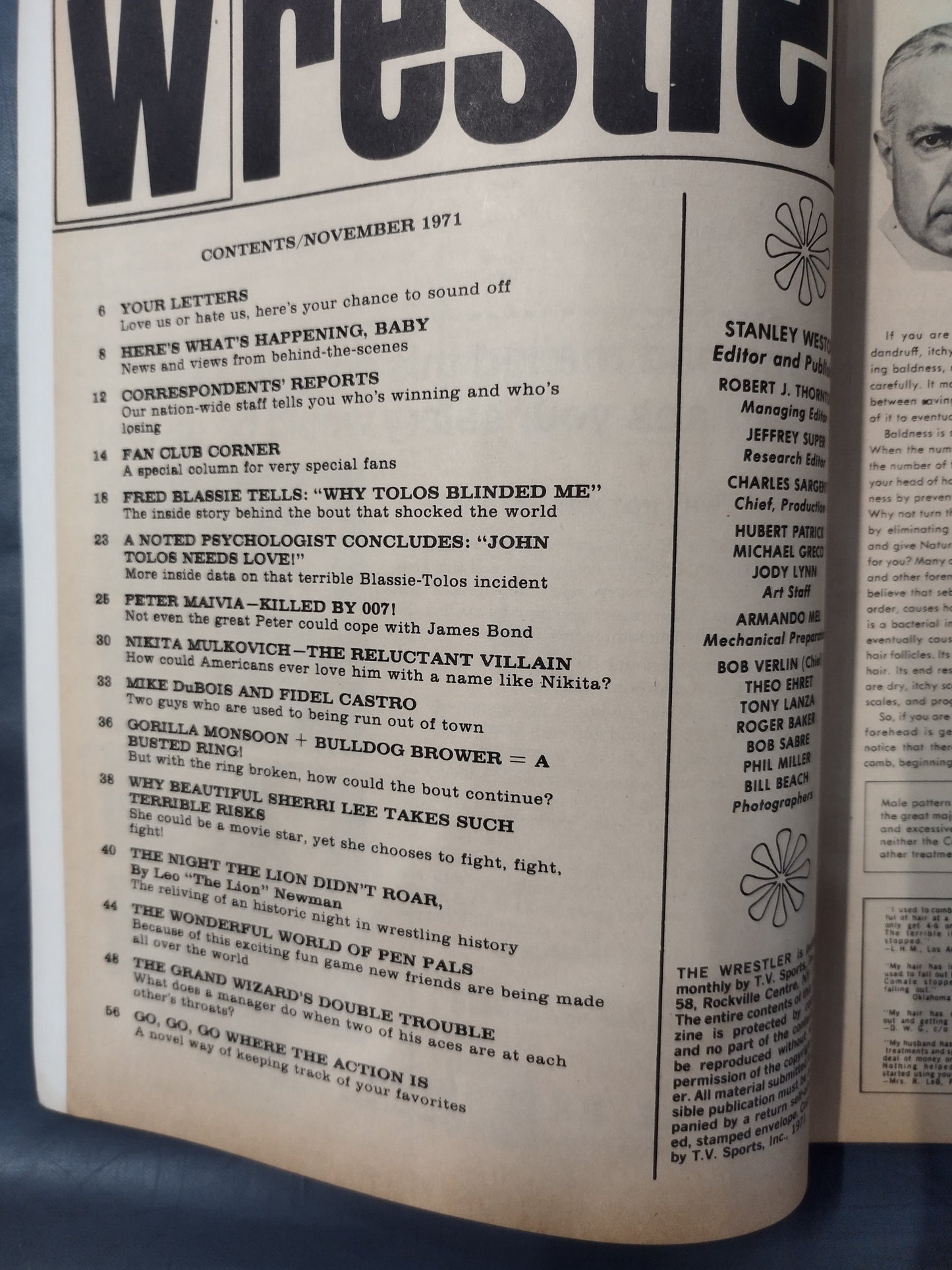 THE Wrestler 1971年11月号