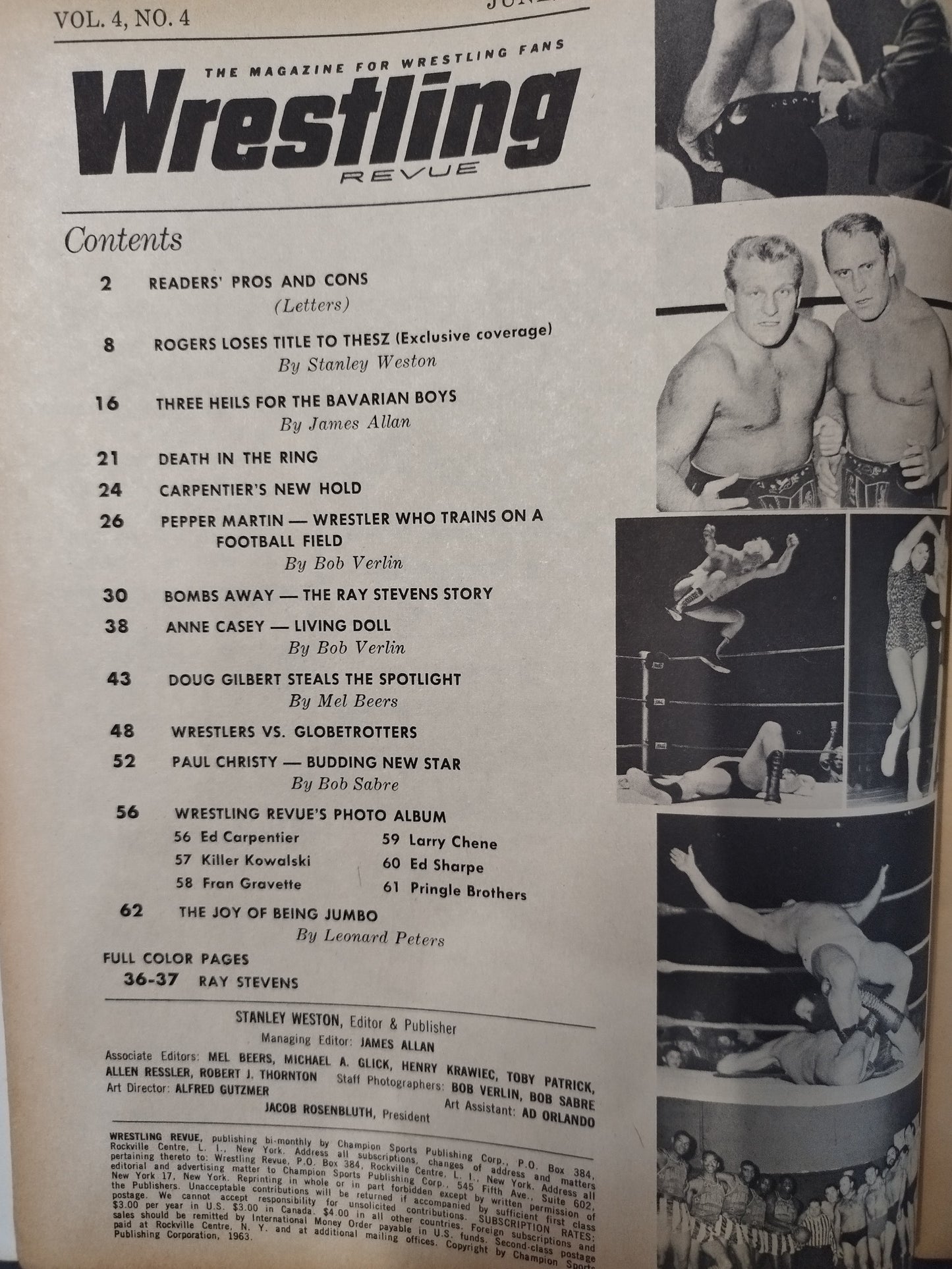 Wrestling REVUE 1963年6月号