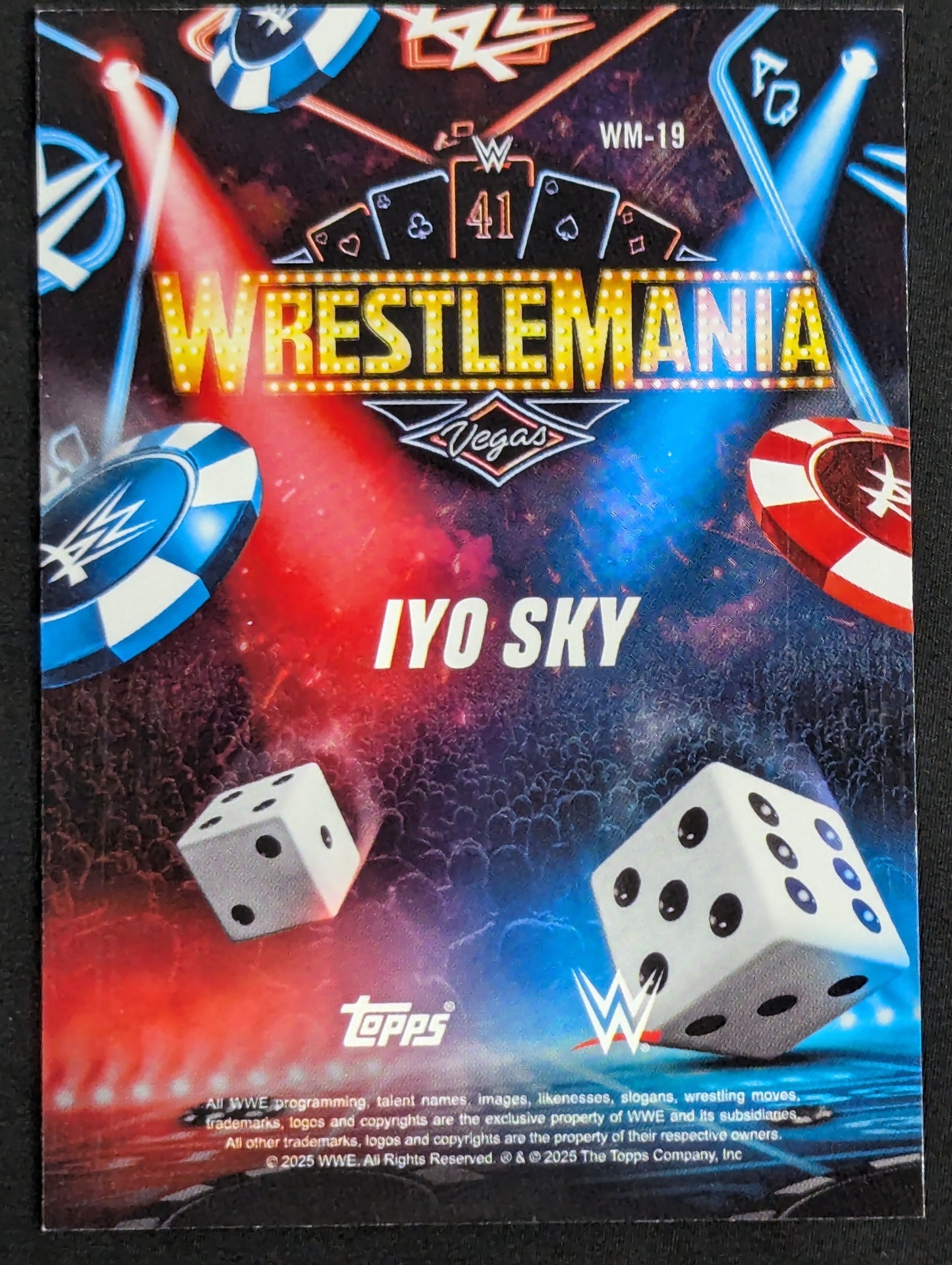 2025 topps イヨ・スカイ WRESTLE MANIA 41 (パープル) 2/10