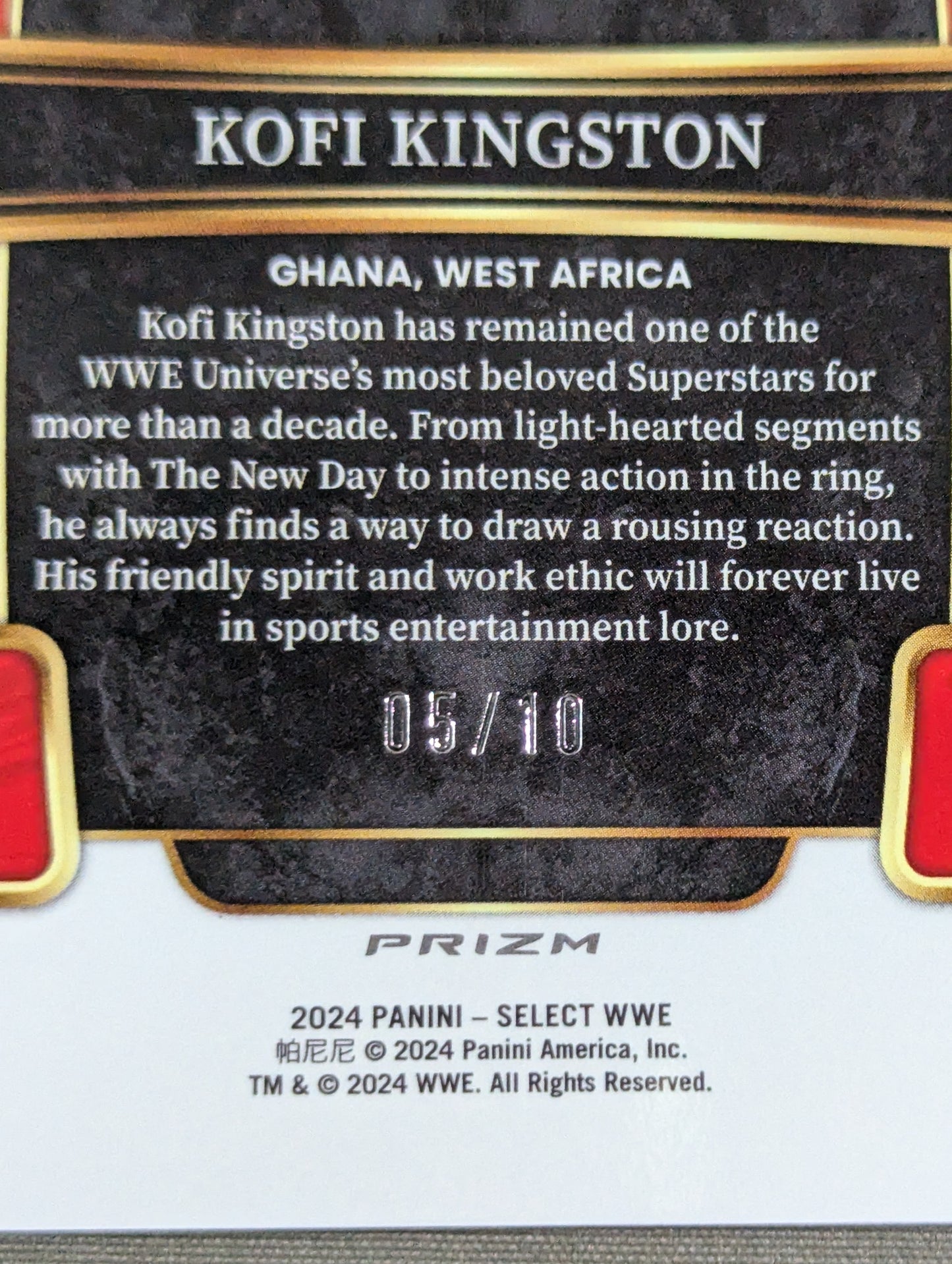2024 WWE PANINI コフィー・キングストン ゴールドプリズムカード