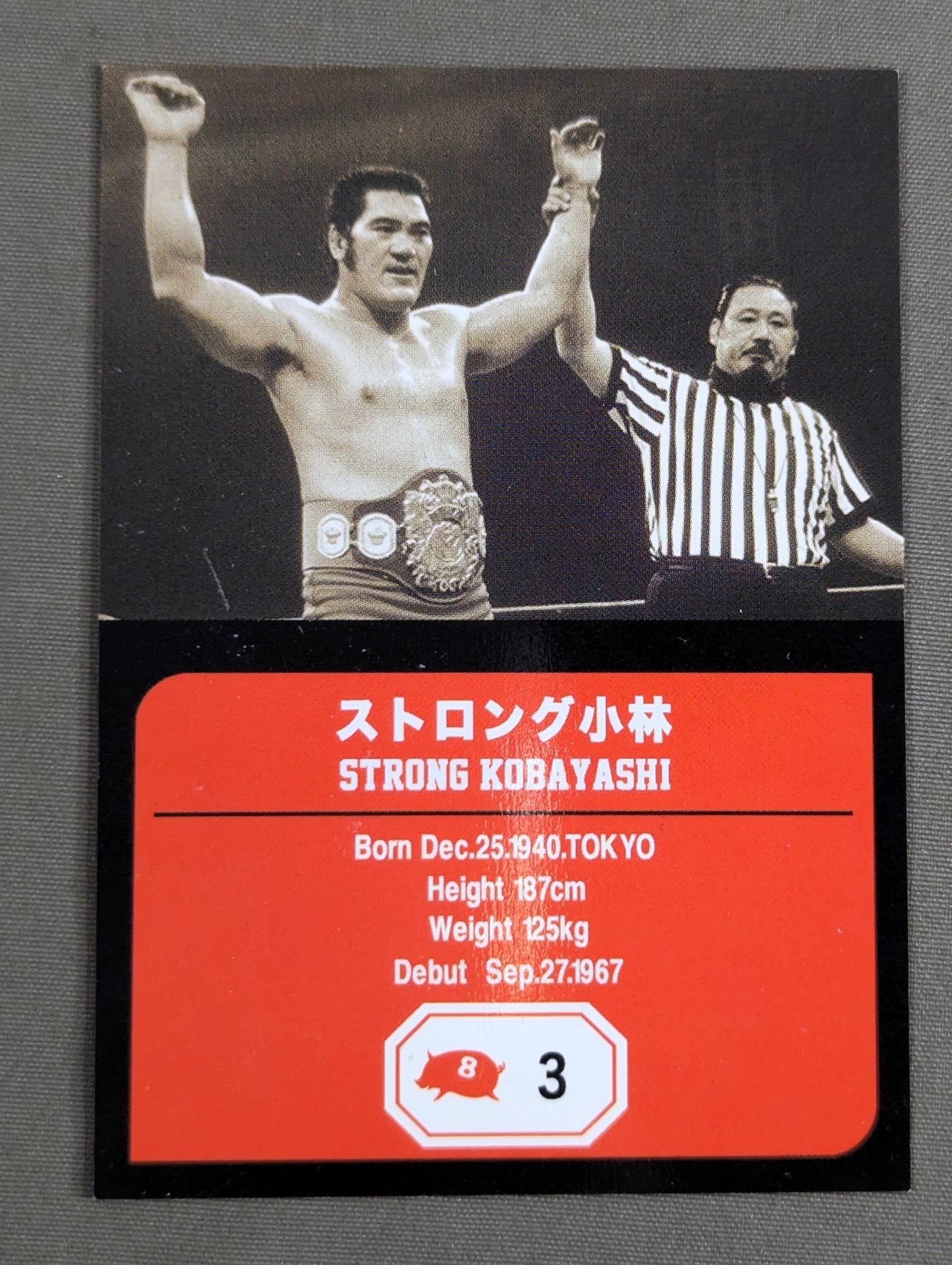チームフルスイング製 ストロング小林 プロレスカード