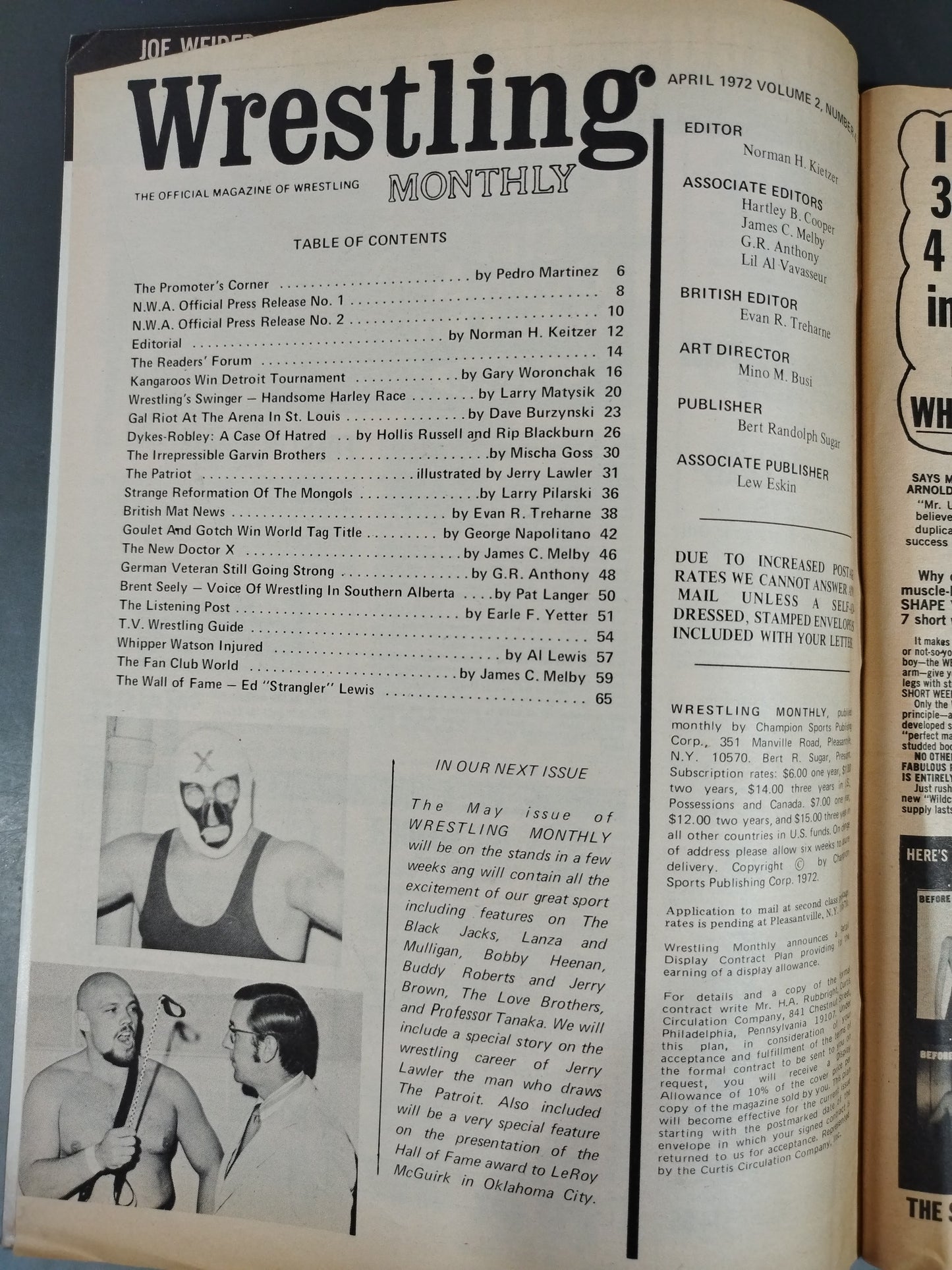 Wrestling MONTHLY 1972年4月号
