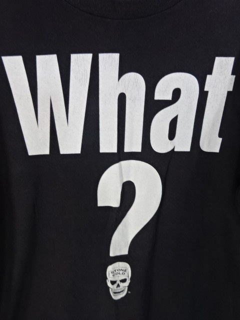 ストーン・コールド・スティーブ・オースチン What? Tシャツ③(WWE / ブラック)