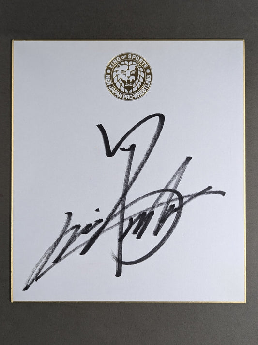 Kazuchika Okada  (Lion Mark ) Shikishi ( Autograph board ) )