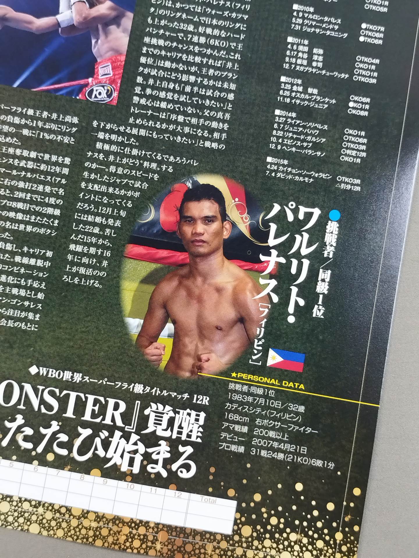 井上尚弥&八重樫東 ダブル世界タイトルマッチ(2015.12.29)