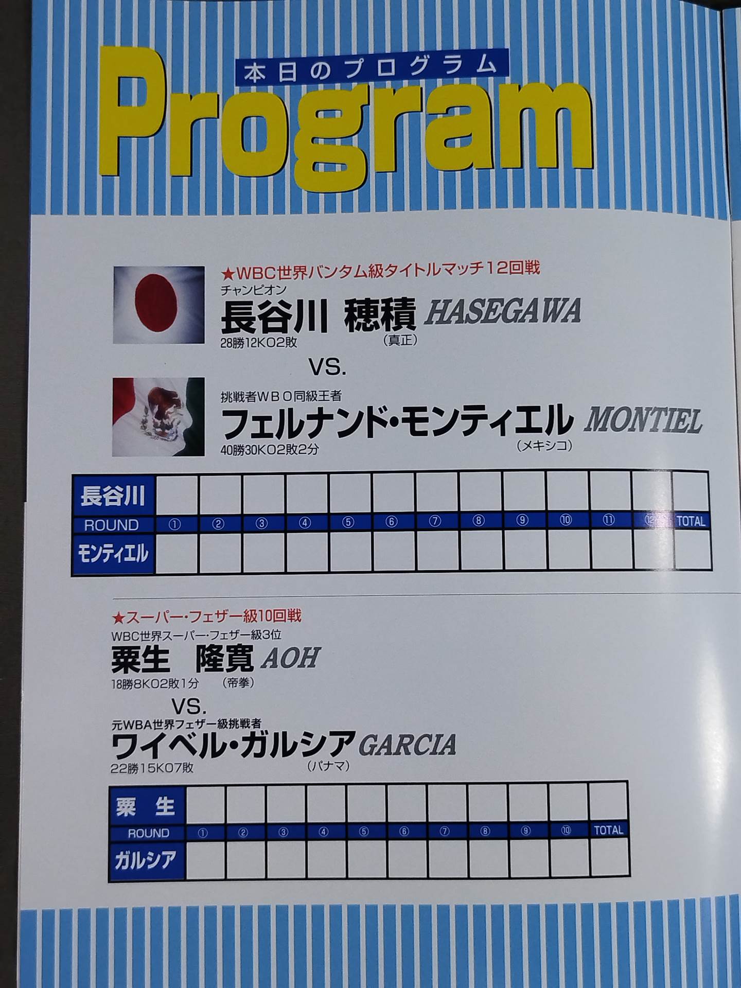 長谷川穂積&西岡利晃 ダブル世界タイトルマッチ