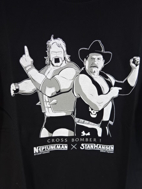 キン肉マン×スタン・ハンセン コラボレーションTシャツ(ネプチューンマン ブラックver.)